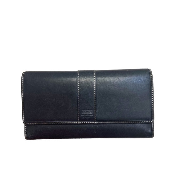 Coach black leather wallet - Picture 1 of 12